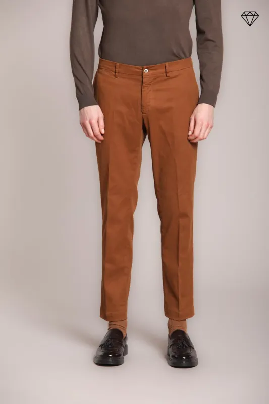 New York men's chino pants in stretch gabardine regular fit ① sold by Mason's