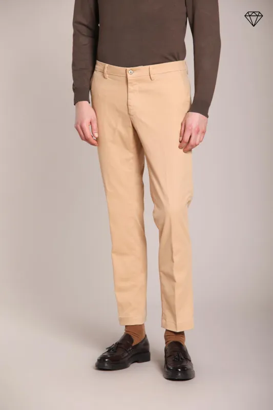 New York men's chino pants in stretch gabardine regular fit ① sold by Mason's