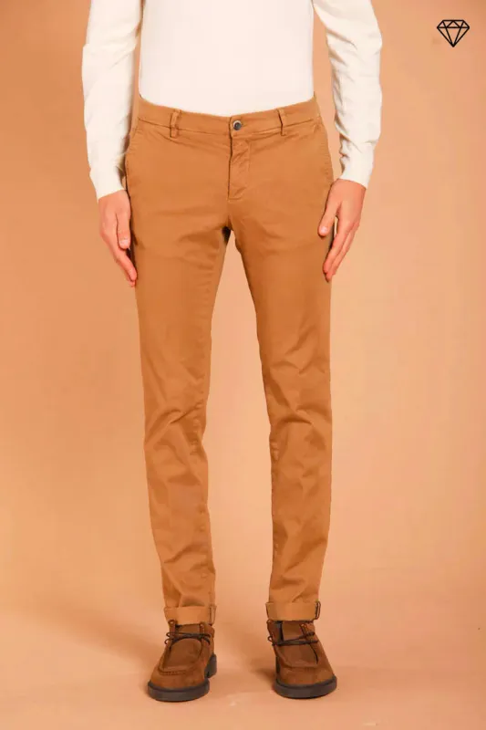 Milano men's chino pants in stretch gabardine extra slim fit ① sold by Mason's