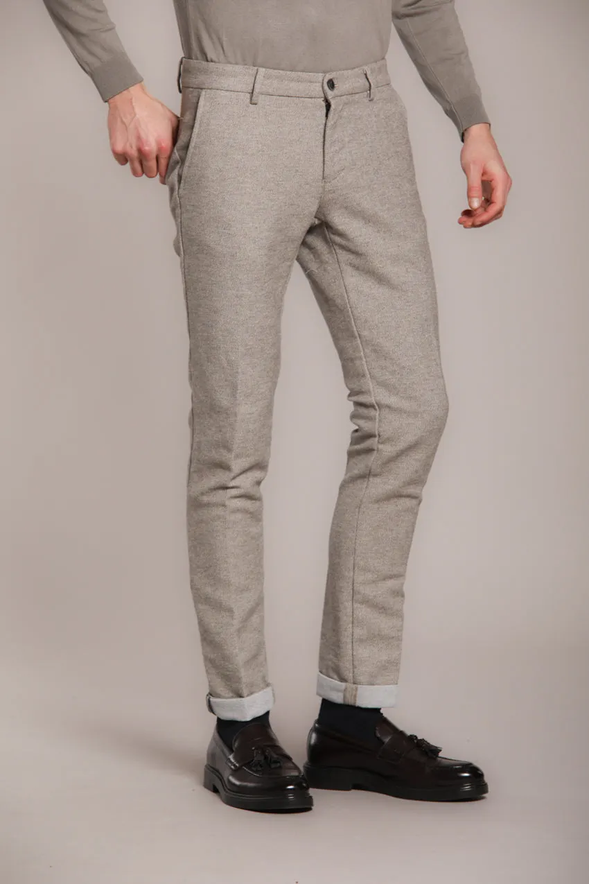 Torino men's chino pants in faux wool slim fit sold by Mason's