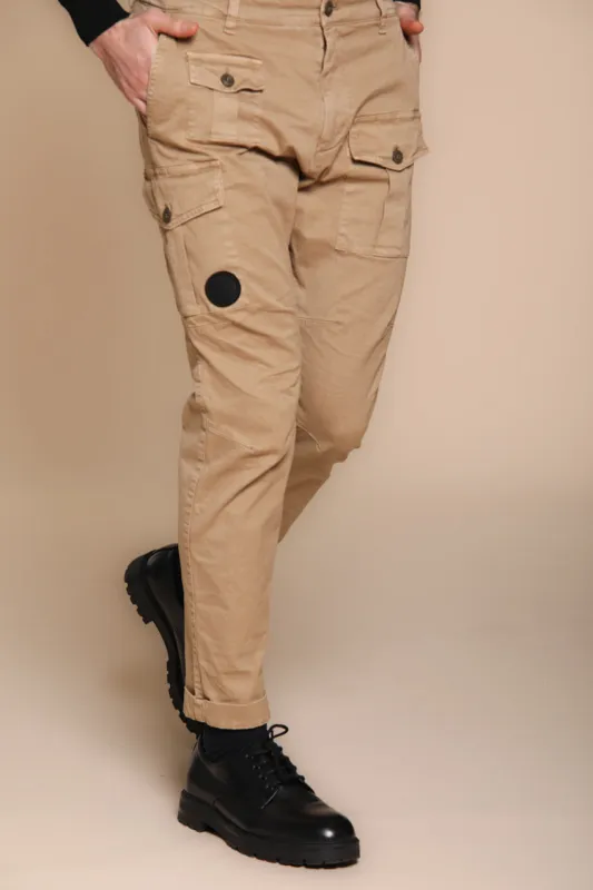 George Coolpocket men's cargo trousers in gabardine logo edition carrot fit ① sold by Mason's