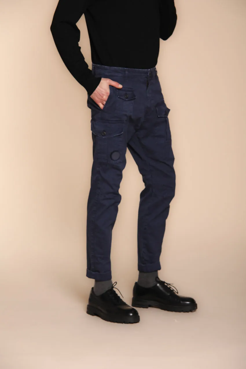 George Coolpocket men's cargo trousers in gabardine logo edition carrot fit ① sold by Mason's