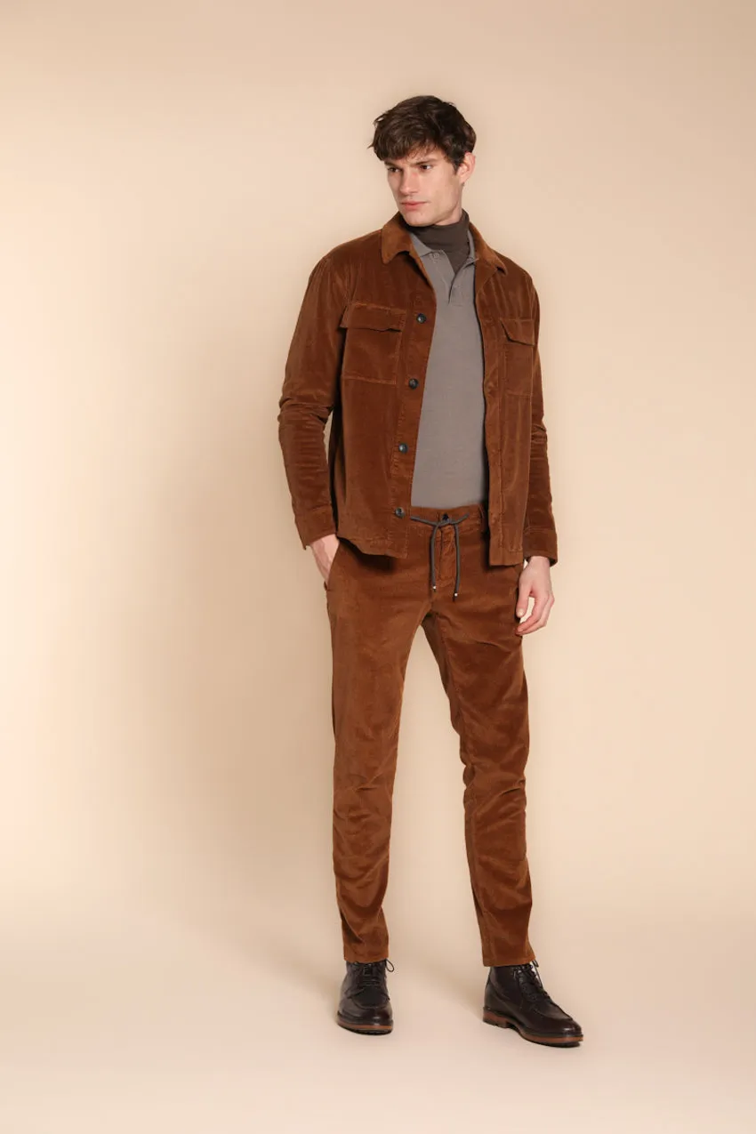 Milano Jogger men's chino pants in 500-line corduroy extra slim fit sold by Mason's product image thumbnail 3