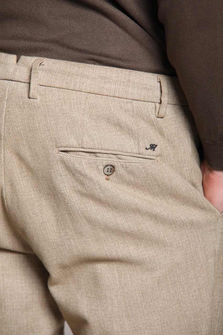 New York Time 2 Pinces men's chino pants in corduroy with resca print regular fit sold by Mason's product image thumbnail 2