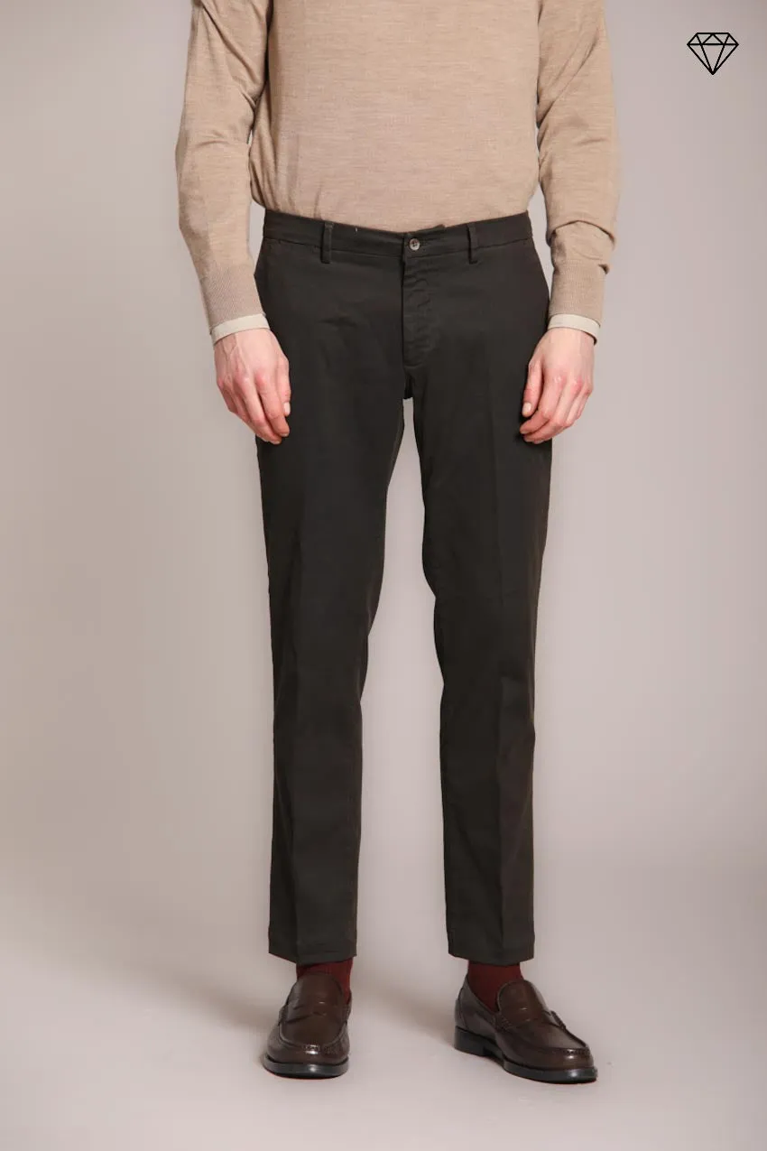 New York men's chino pants in stretch gabardine regular fit ① sold by Mason's
