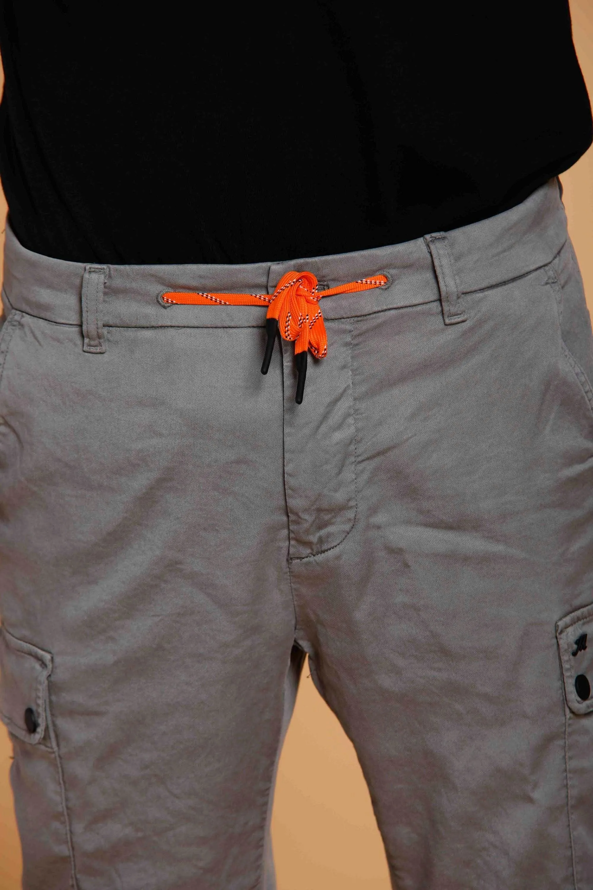 Chile Athleisure man cargo pants in jersey with drawstring carrot fit sold by Mason's product image thumbnail 2