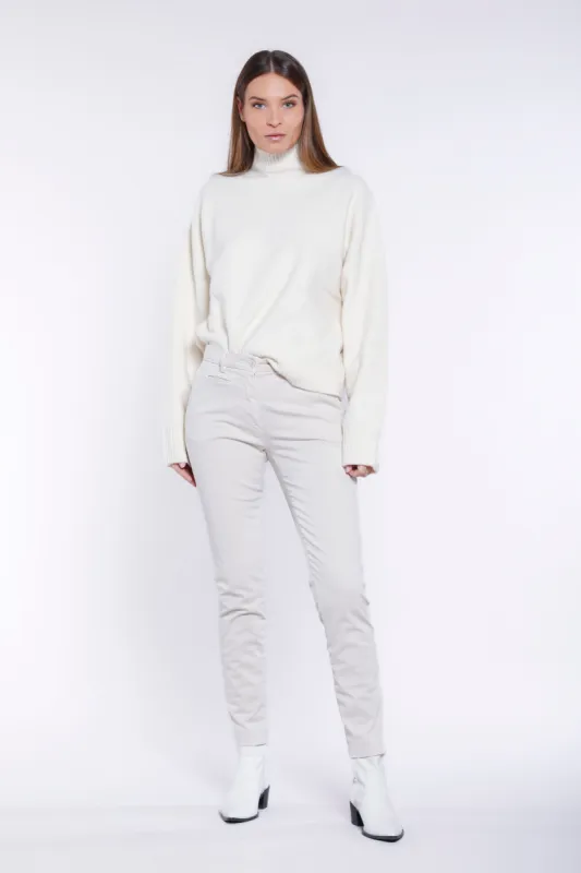 New York Slim woman satin chino pants sold by Mason's