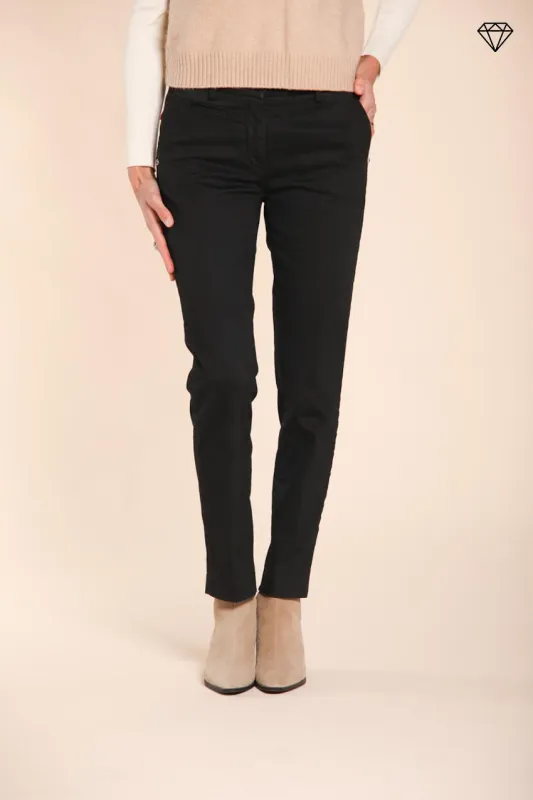 New York Slim women’s chino trousers in satin slim fit ① sold by Mason's