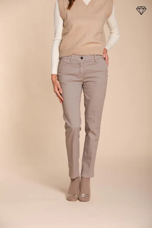New York Slim women’s chino trousers in satin slim fit ① sold by Mason's