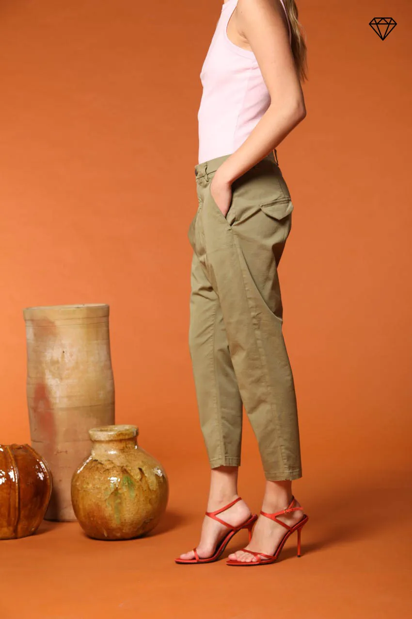 Malibu Jogger women's chino pants in gabardine relaxed fit ① sold by Mason's product image thumbnail 4