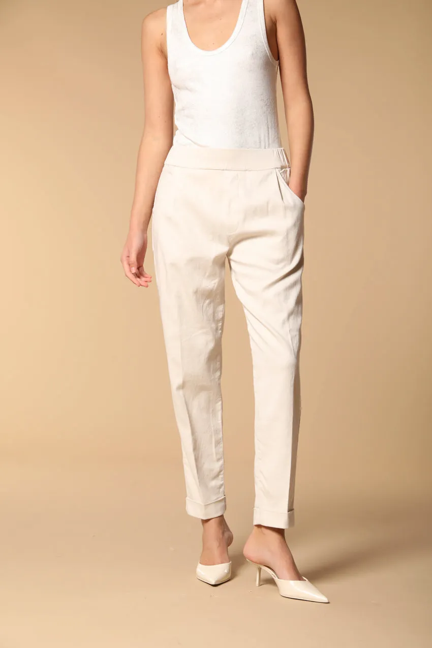 Easy Jogger women's chino pants in sweatshirt fabric relaxed fit sold by Mason's