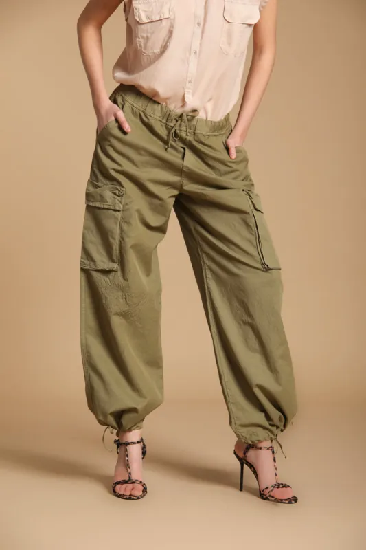 Francis women's Cargo Jogger Pants in cotton and linen twill wide leg  sold by Mason's