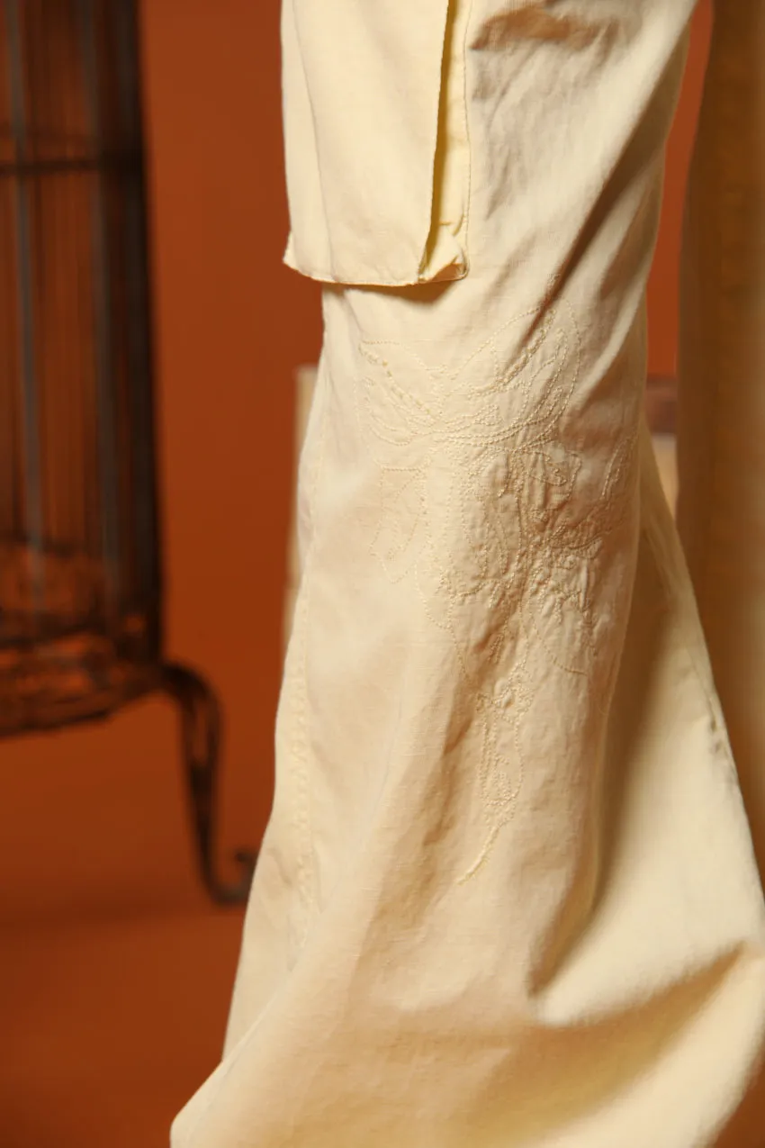 Francis women's Cargo Jogger pants in cotton and linen twill wide leg sold by Mason's product image thumbnail 5