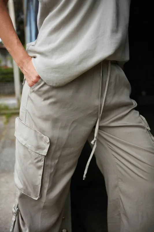 Francis women's Cargo Jogger Pants in modal cotton wide leg sold by Mason's