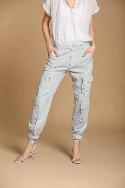 Evita Cargo women's cargo pants in gabardine relaxed fit sold by Mason's