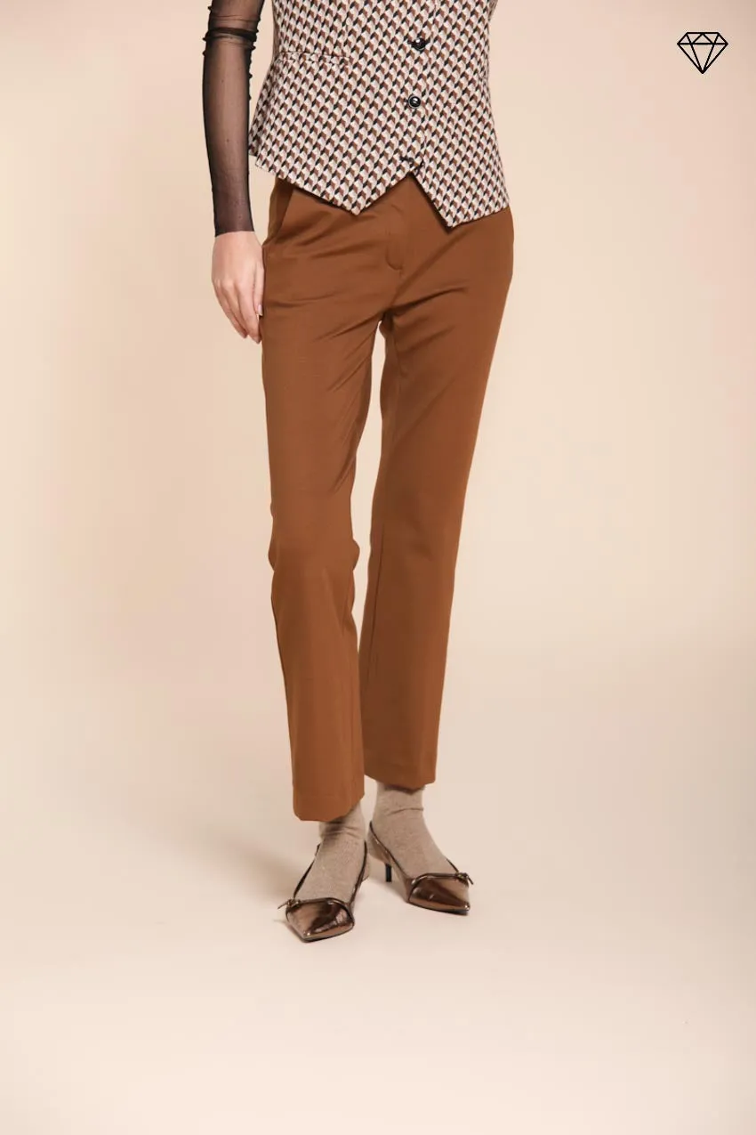 New York Trumpet women’s chino trousers in technical jersey slim fit ① sold by Mason's