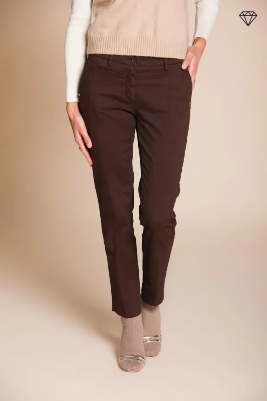 New York Slim women’s chino trousers in satin slim fit ① sold by Mason's