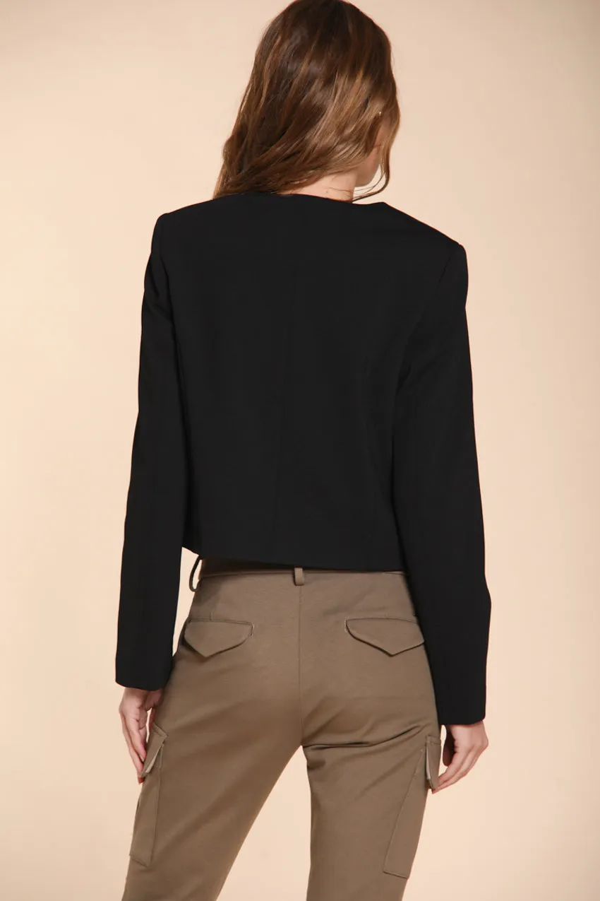 Lou Lou women’s cropped jacket in jersey piqué sold by Mason's product image thumbnail 5