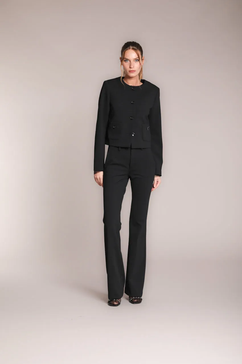 Lou Lou women’s cropped jacket in jersey piqué sold by Mason's product image thumbnail 3