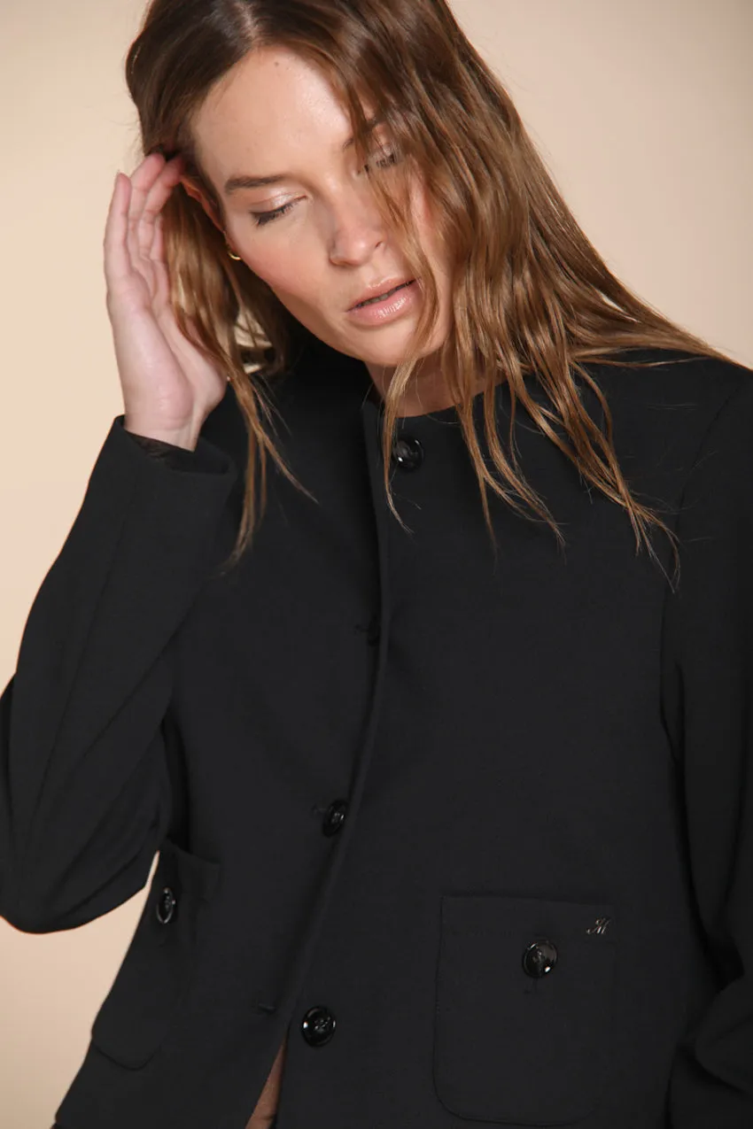 Lou Lou women’s cropped jacket in jersey piqué sold by Mason's product image thumbnail 4