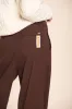 Ny Wide Pinces women’s chino pants in cotton cashmere wide leg fit sold by Mason's