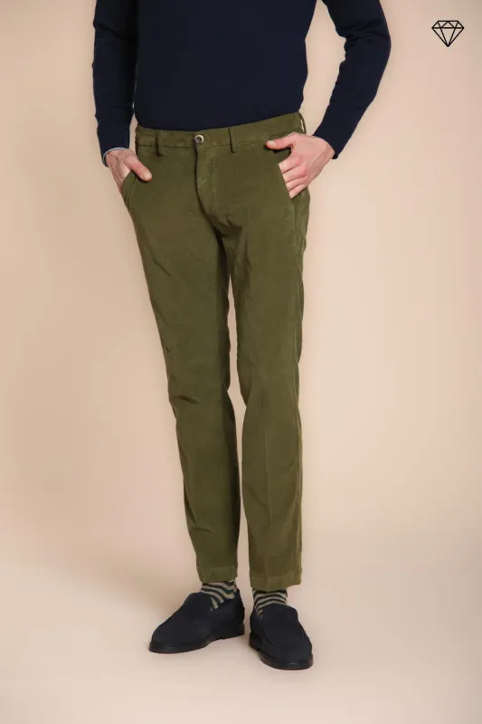 Torino men's chino pants in 1500-ridge corduroy slim fit ① sold by Mason's