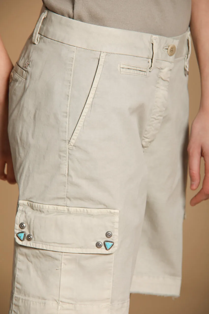 Chile women's Cargo Bermuda Shorts in lightweight Stretch cotton twill Relaxed Fit sold by Mason's product image thumbnail 2