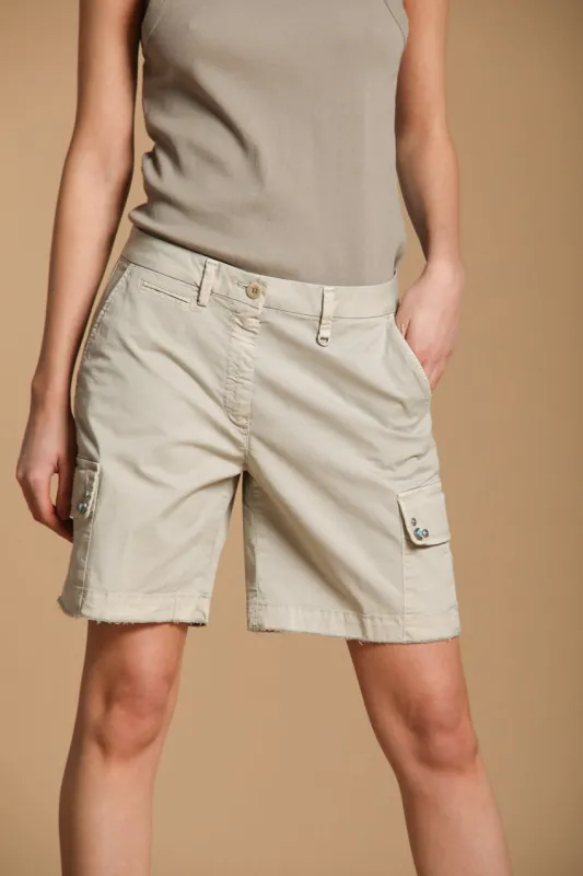 Chile women's Cargo Bermuda Shorts in lightweight Stretch cotton twill Relaxed Fit  sold by Mason's