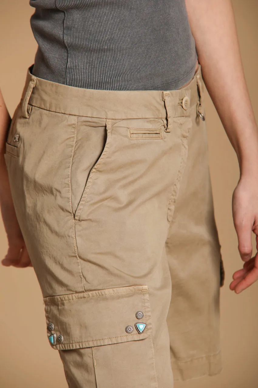 Chile women's Cargo Bermuda Shorts in lightweight Stretch cotton twill Relaxed Fit sold by Mason's product image thumbnail 2