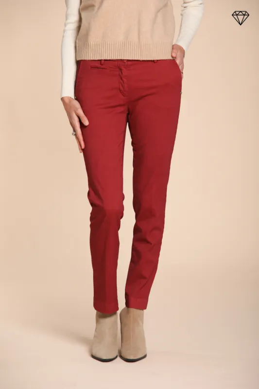 New York Slim women’s chino trousers in satin slim fit ① sold by Mason's