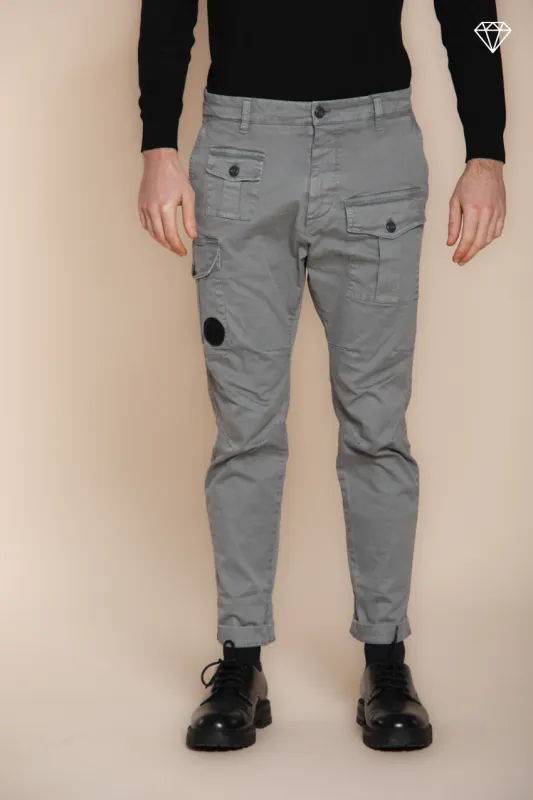 George Coolpocket men's cargo trousers in gabardine logo edition carrot fit ① sold by Mason's