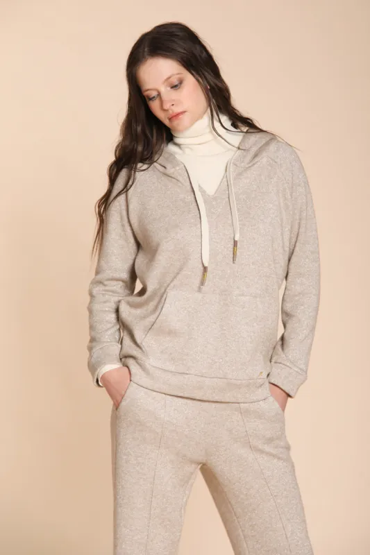 Hoodie women’s hooded sweatshirt in jersey with lurex sold by Mason's