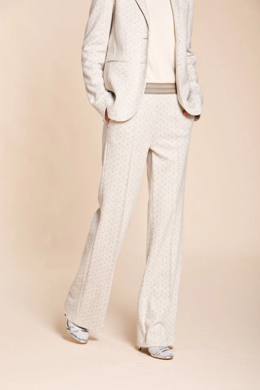 Easy Straight Elax women’s chino pants in jersey with geometric print straight fit sold by Mason's product image thumbnail 3