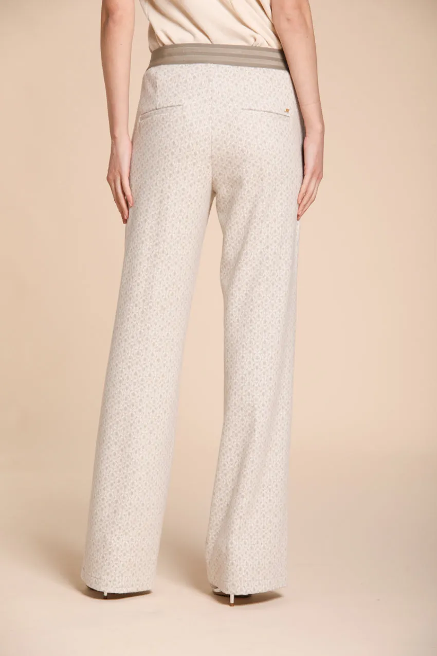 Easy Straight Elax women’s chino pants in jersey with geometric print straight fit sold by Mason's product image thumbnail 5