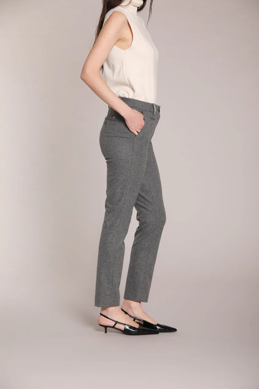New York Slim women’s chino trousers in flannel jersey slim fit sold by Mason's product image thumbnail 3