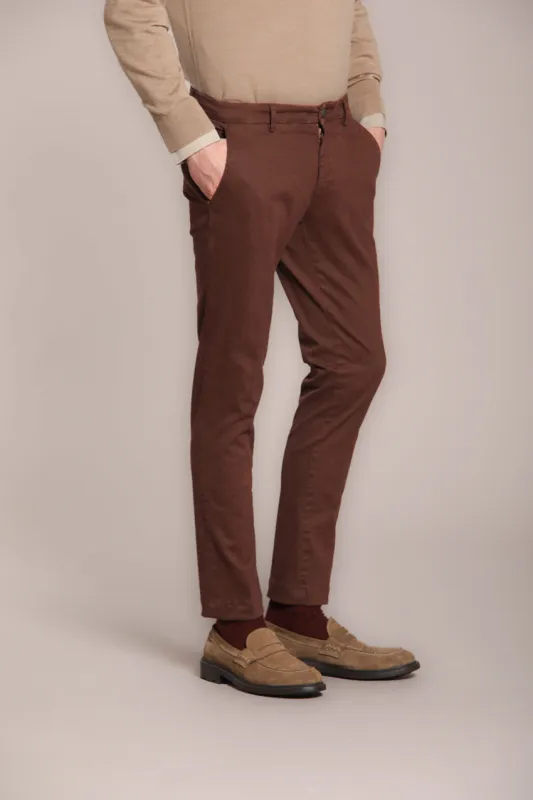 Milano men's chino pants in stretch gabardine extra slim fit ① sold by Mason's
