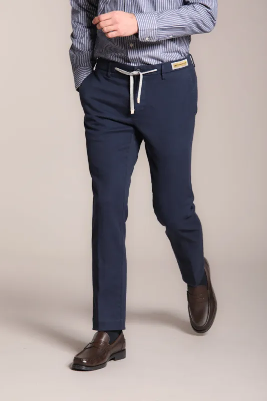 New York String men's chino jogger in cotton cashmere regular fit sold by Mason's