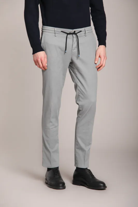Milano Jogger men’s chino pant in stretch gabardine extra slim fit sold by Mason's