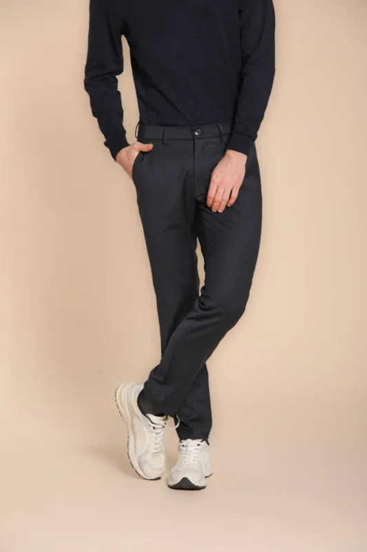 Torino men's chino pants in solid wool slim fit sold by Mason's