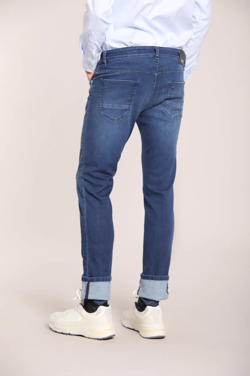 Harris men’s 5-pocket pants in stretch denim slim fit sold by Mason's product image thumbnail 5