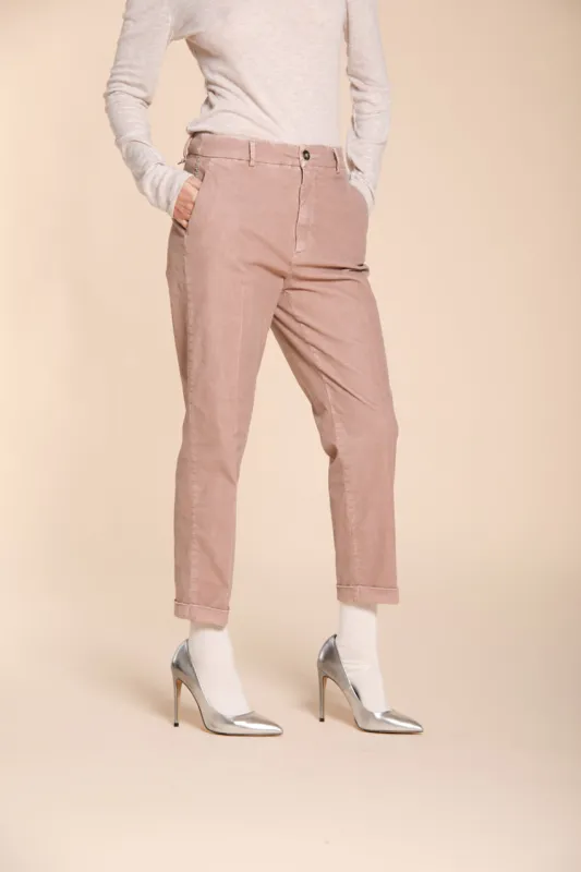 New York Cozy women’s chino pants in 1000-wale velvet carrot fit sold by Mason's