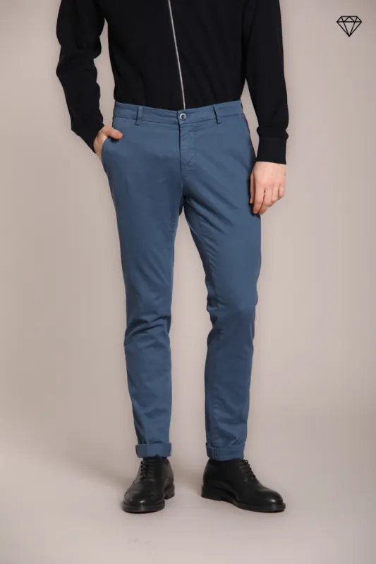 Milano men's chino pants in stretch gabardine extra slim fit ① sold by Mason's