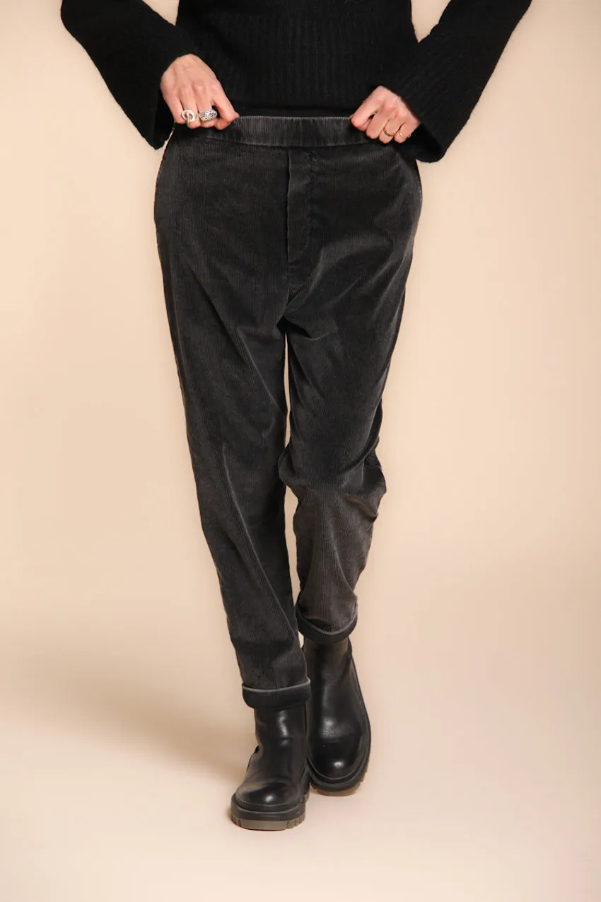 Malibu Jogger City women’s chino trousers in corduroy relaxed fit sold by Mason's