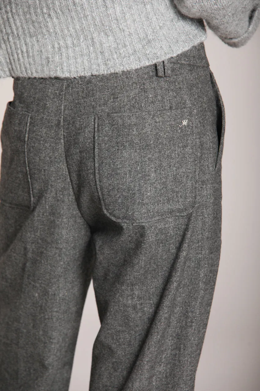 Shon women’s solid wool chino pant wide leg sold by Mason's product image thumbnail 3