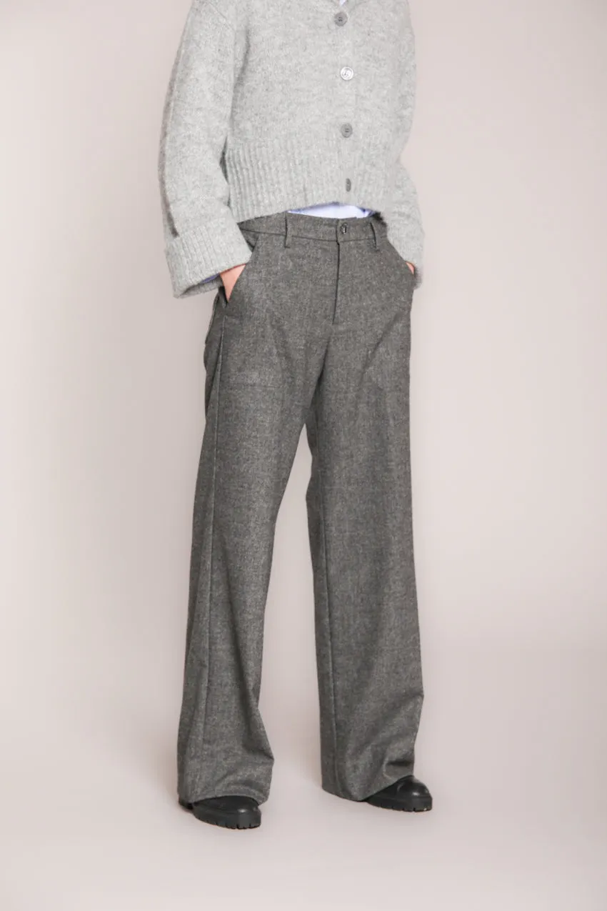 Shon women’s solid wool chino pant wide leg sold by Mason's