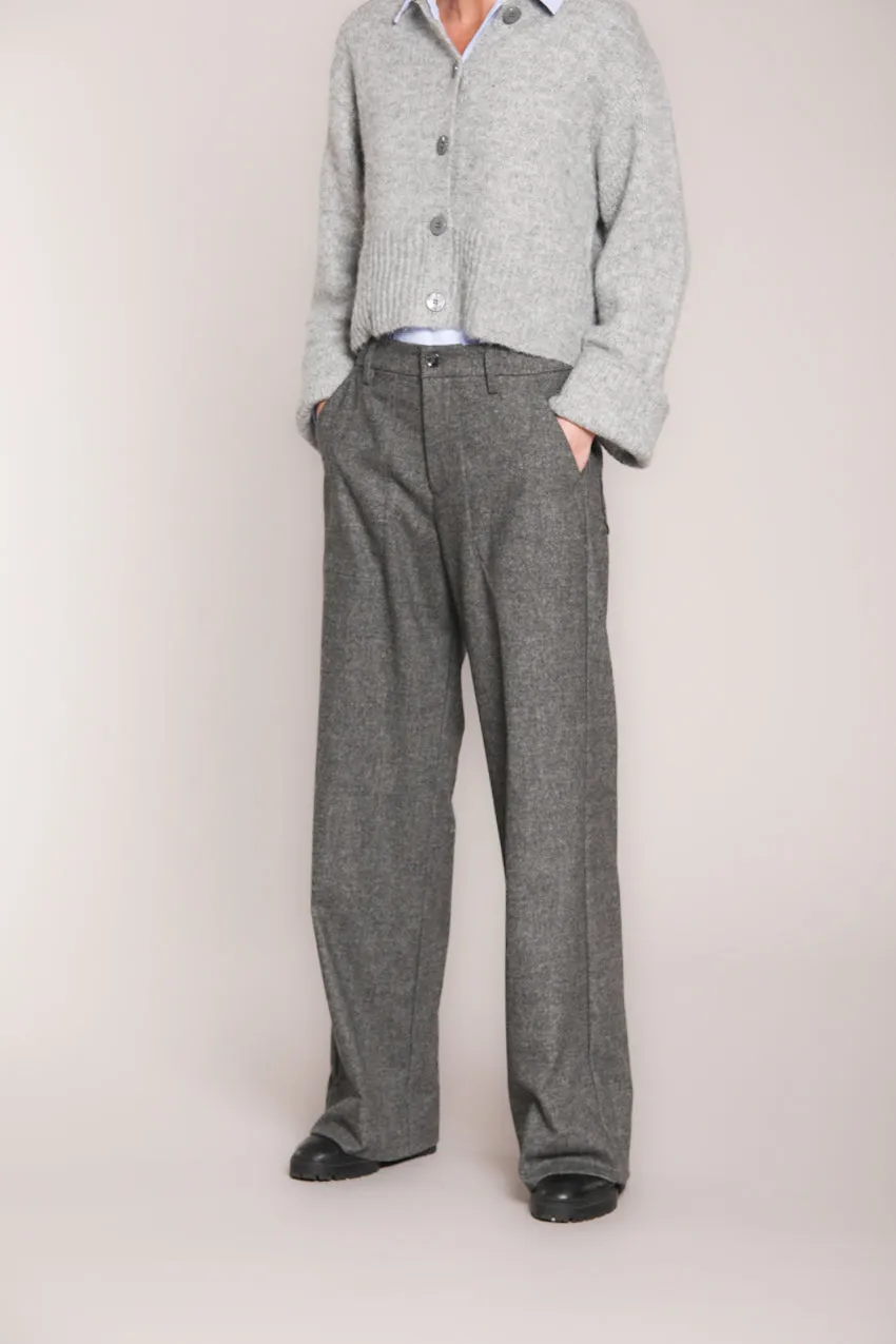 Shon women’s solid wool chino pant wide leg sold by Mason's product image thumbnail 4