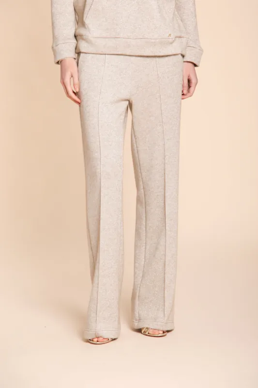 Easy Straight women’s chino pants in jersey with lurex straight fit sold by Mason's