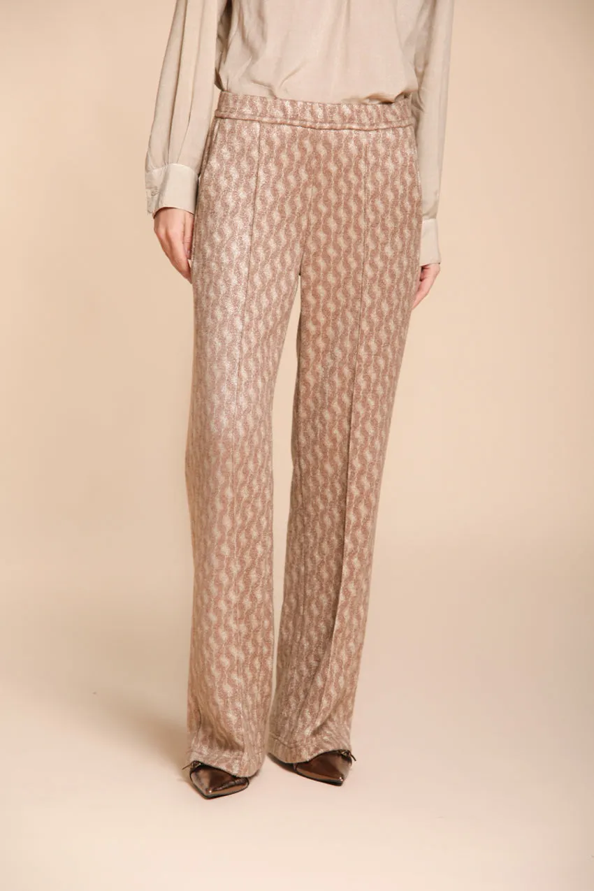 Easy Straight women’s chino pants in jersey with wave print straight fit sold by Mason's