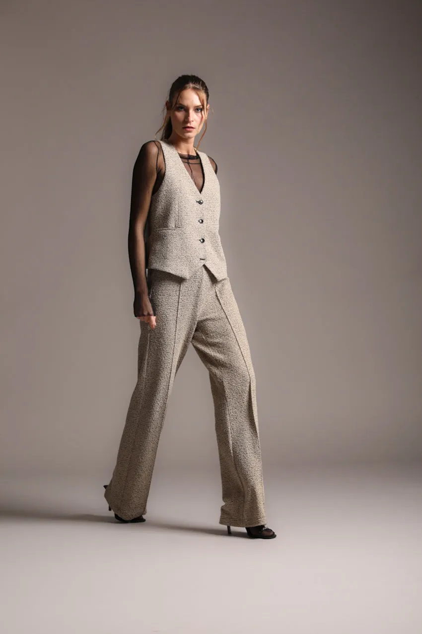 Easy Straight women’s chino pants in bouclé jersey straight fit sold by Mason's product image thumbnail 5