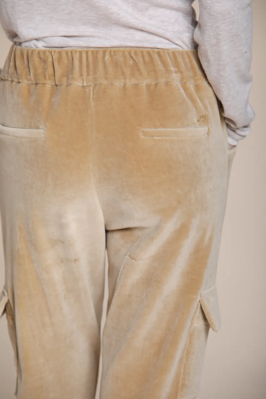 Chile Jogger women’s cargo pants in velvet jersey relaxed fit sold by Mason's product image thumbnail 4